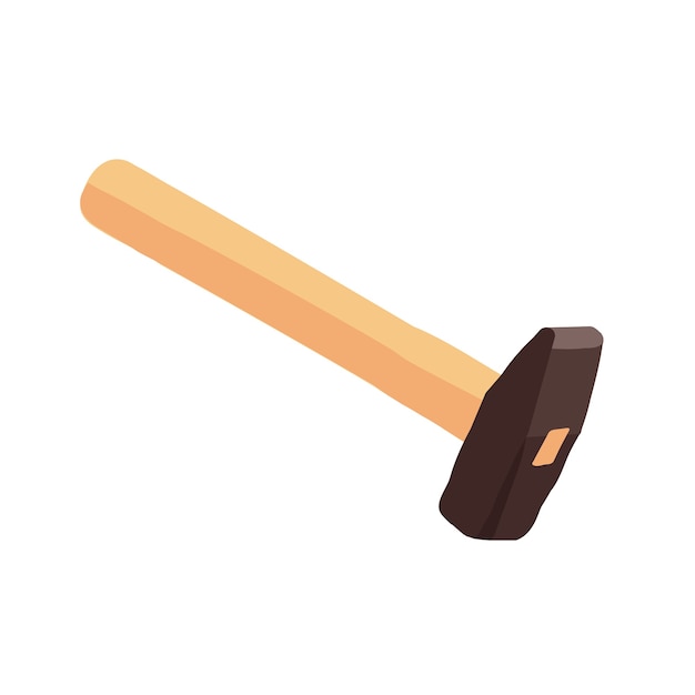Hammer. Blacksmith's tool. Forge.  in flat style.