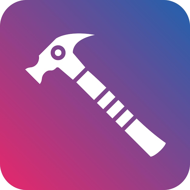 Vector hammer icon style