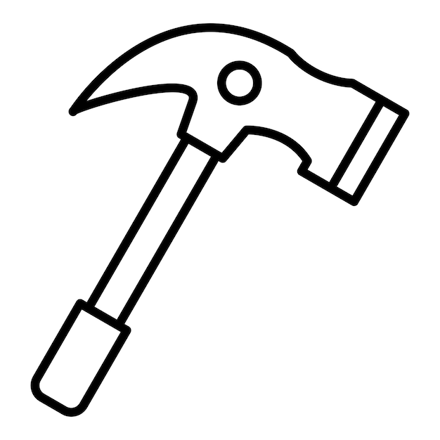 Vector hammer icon style