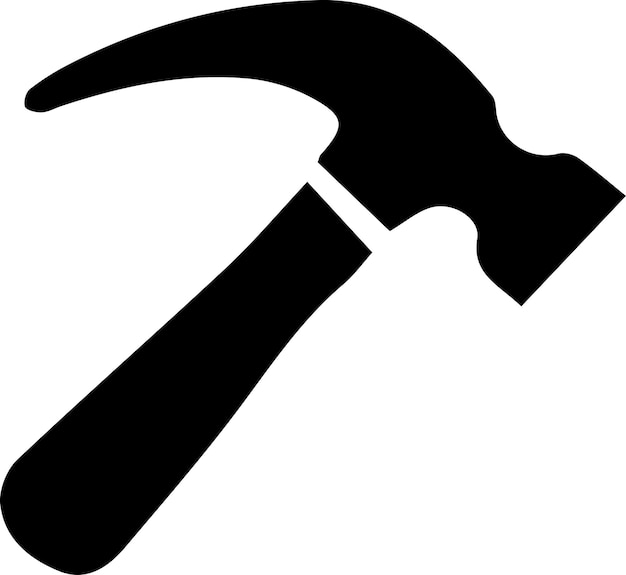 Vector hammer icon vector silhouette 2