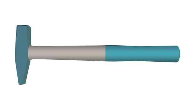 白い背景に、ハンマーのベクトル図に分離されたハンマー