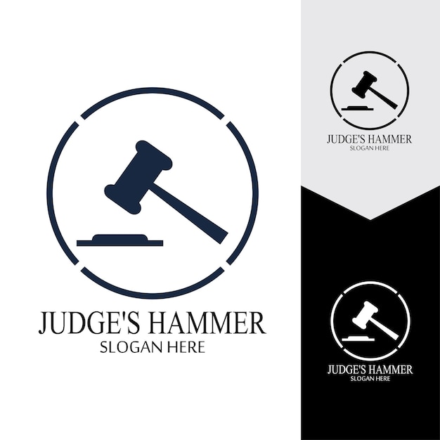 Hammer of a judge icon vector