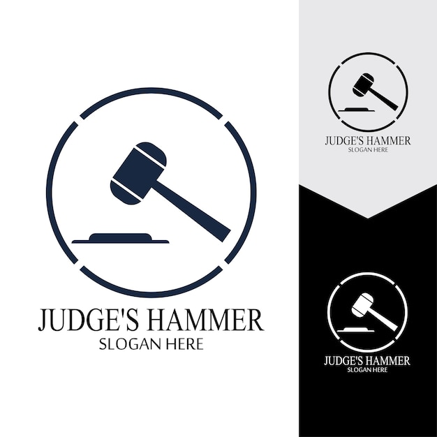 Hammer of a judge icon vector