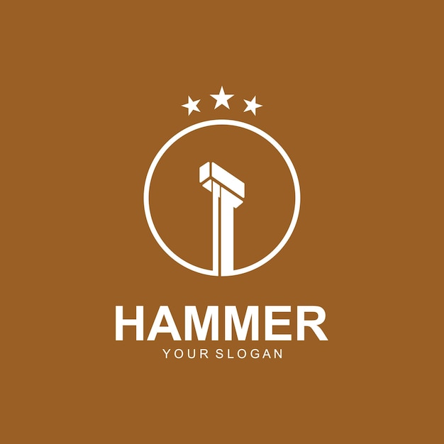 hammer logo vector illustration design creative logo design