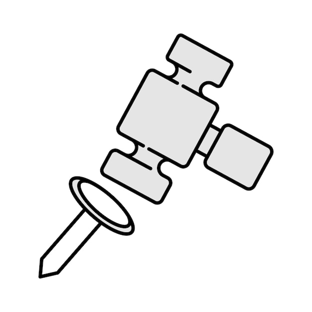 Vector hammer nail icon