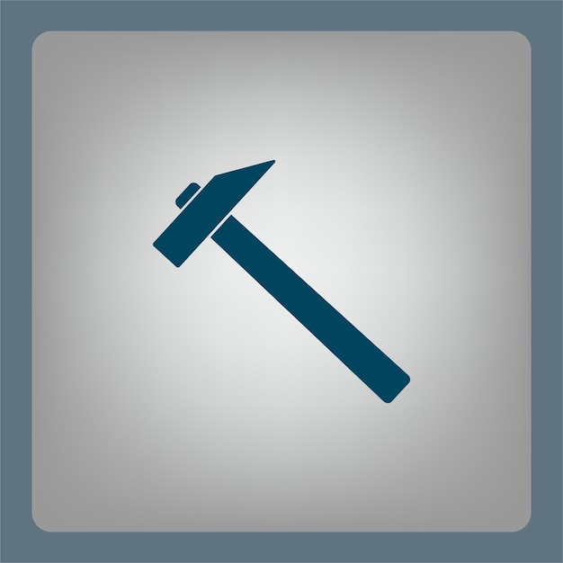 Hammer tool symbol Vector illustration on a gray background Eps 10