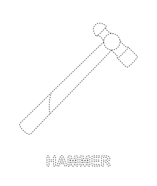 子供のためのハンマートレースワークシート.