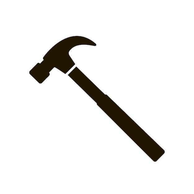 Hammer vector icon isolated on white background