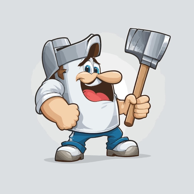 Hammer vector on white background