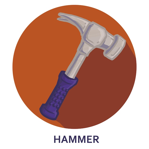 A hammer with the word hammer on it