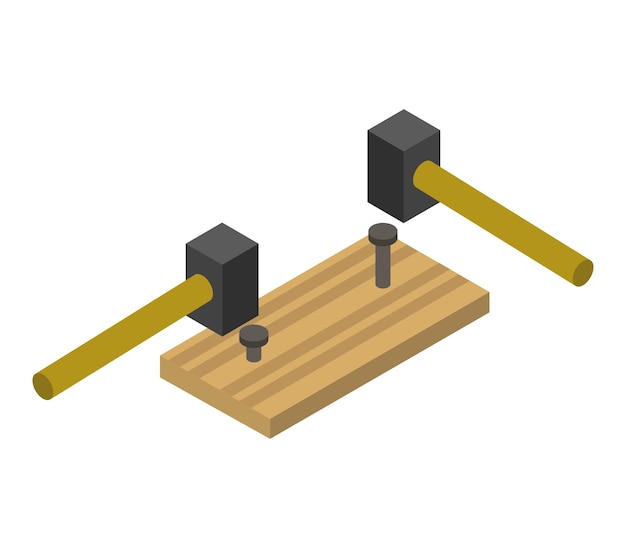 Hammering on isometric wood