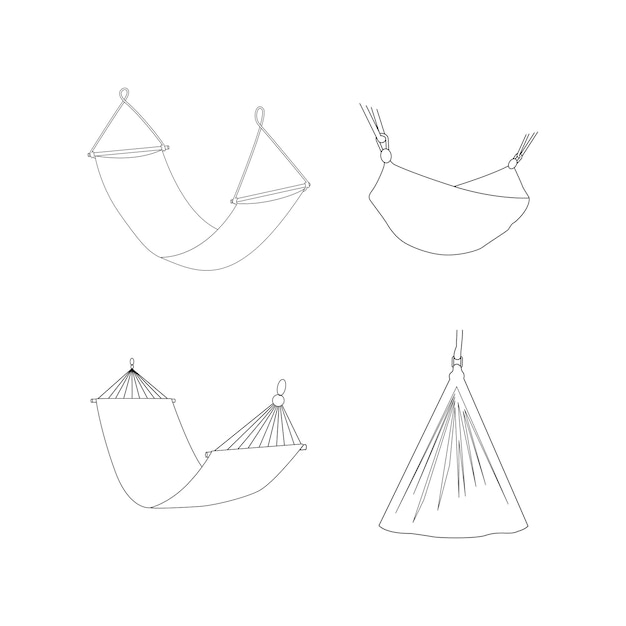 Hammock icon vector