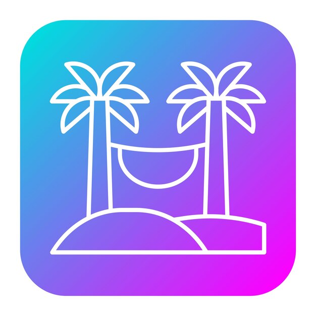 Hammock vector icoon Kan worden gebruikt voor Desert iconeset