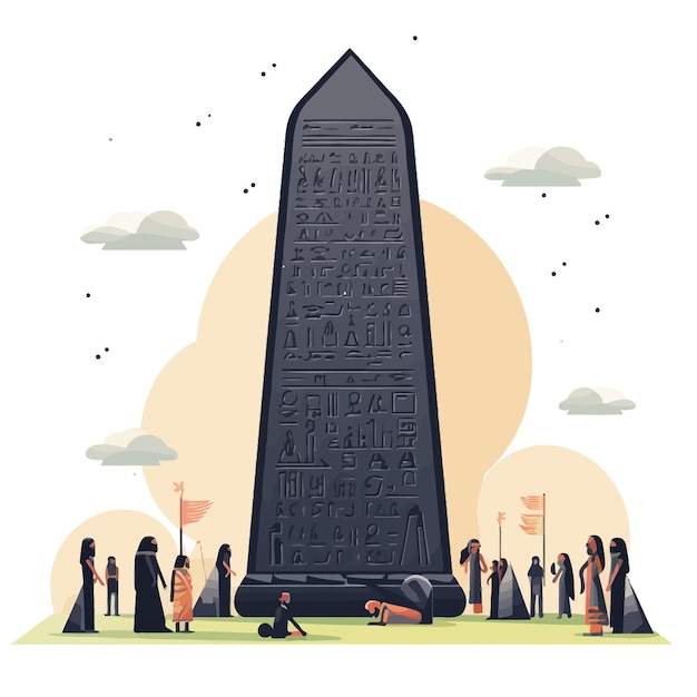 Vector hammurabis_obelisk_vector_geillustreerd