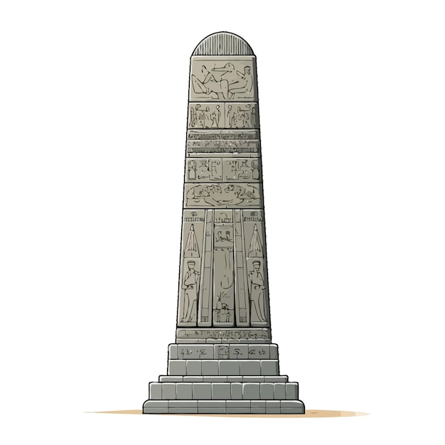 Vettore hammurabis_obelisk_vector_illustrato