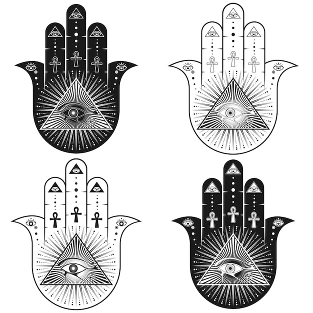 Hamsa bescherming symbool ontwerp