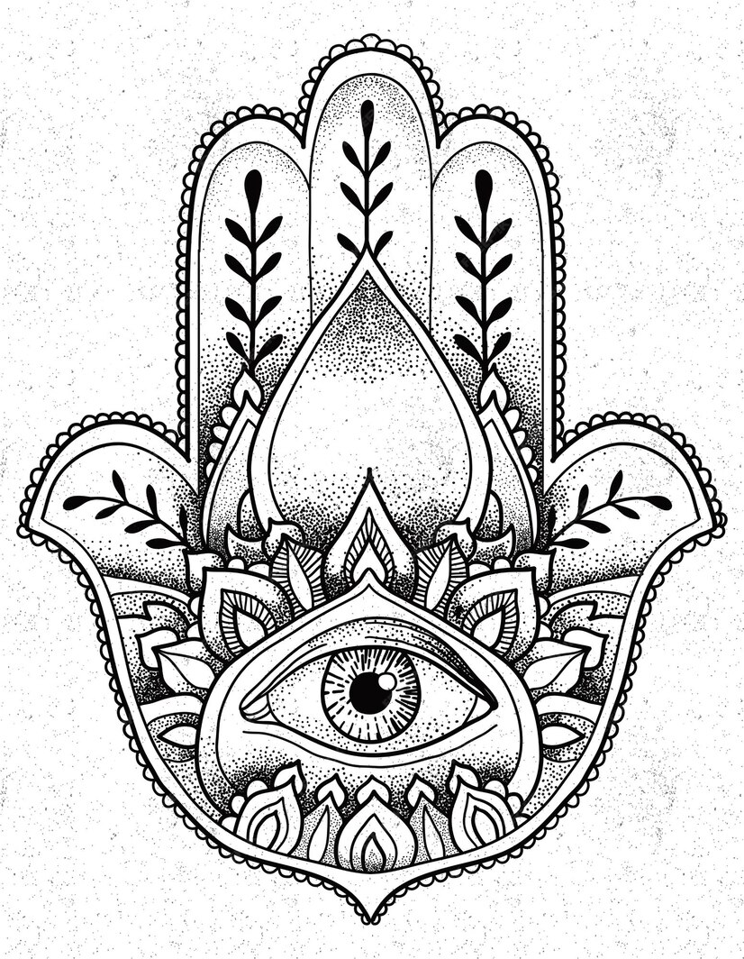 Premium Vector | Hamsa hand god