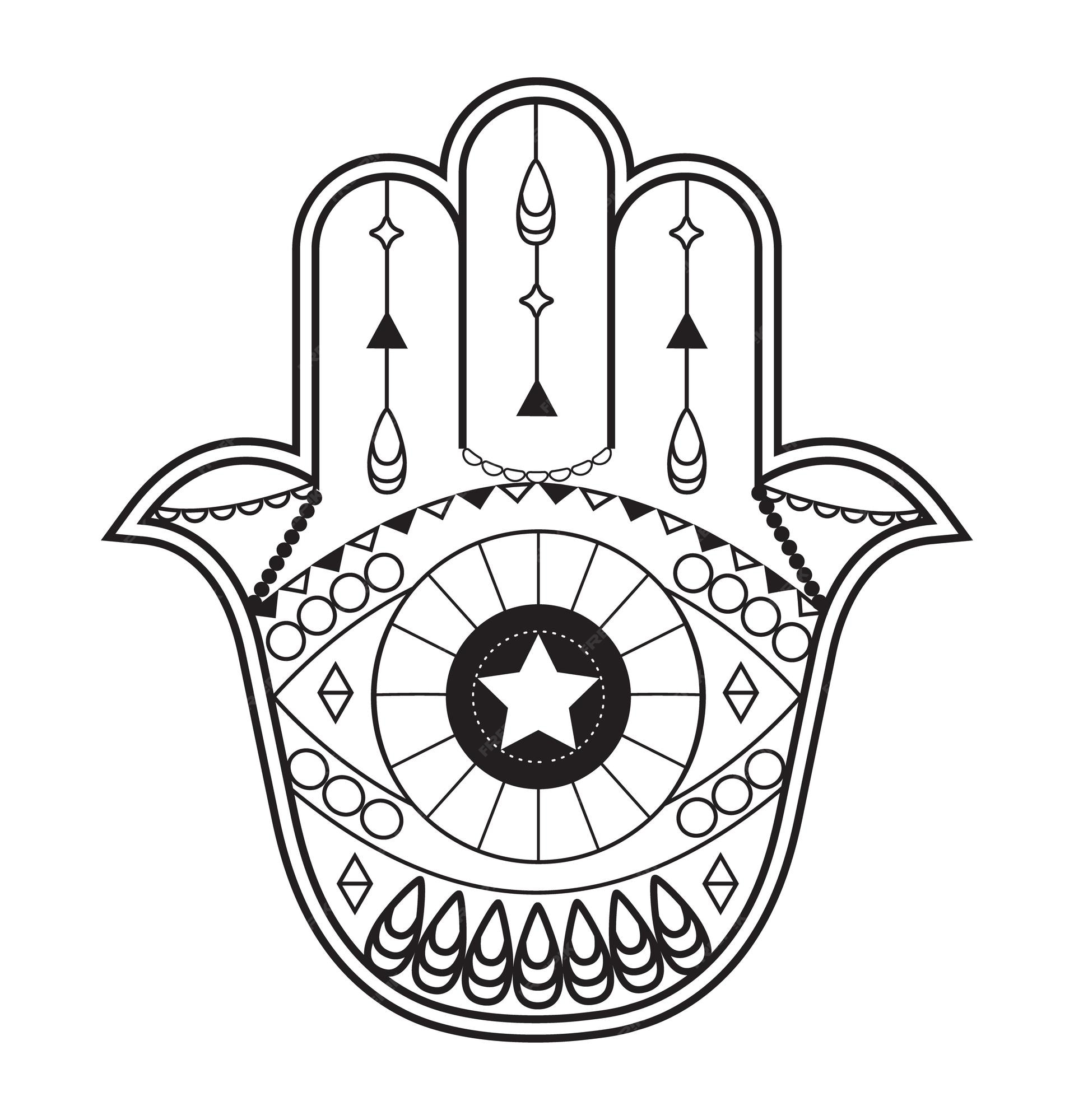 Simple Hamsa Design Tattoo