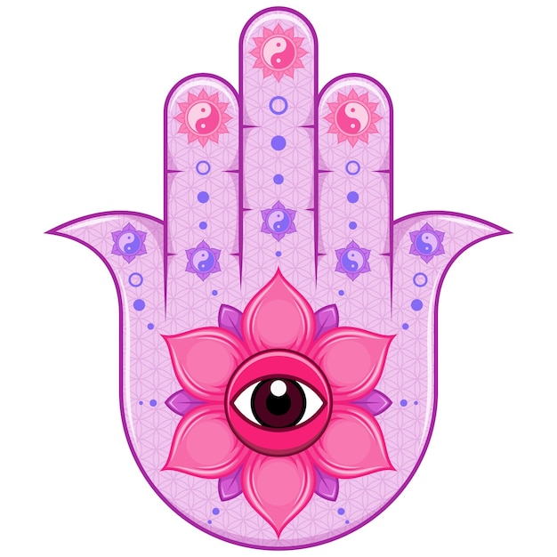 Vector hamsa protection symbol design