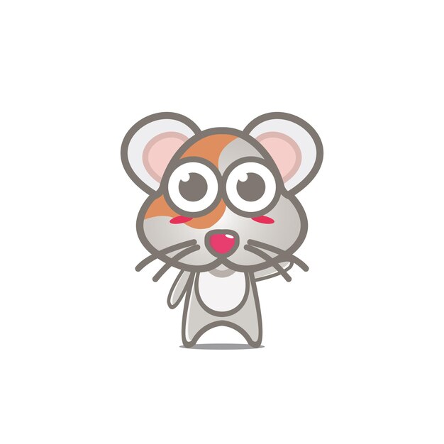 Vector hamster cute cartoon character design vector mascot concept