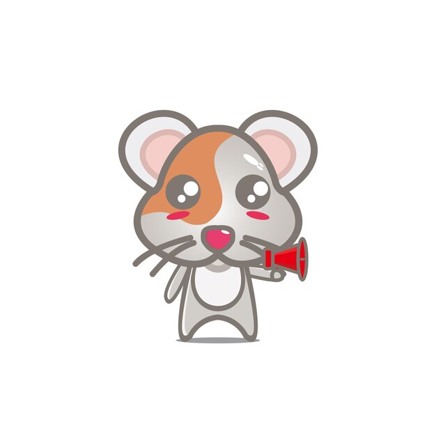 Vector hamster cute cartoon character design vector mascot concept