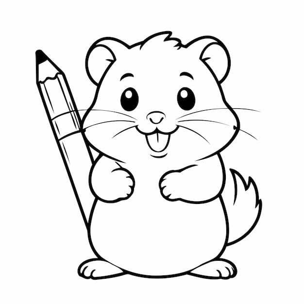 Vector hamster doodle voor peuters