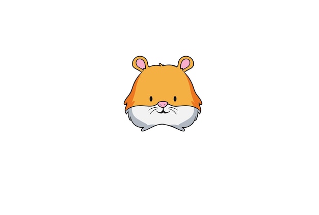 Vector hamster gezicht clipart dieren in het wild dieren hoofd tekening kunst