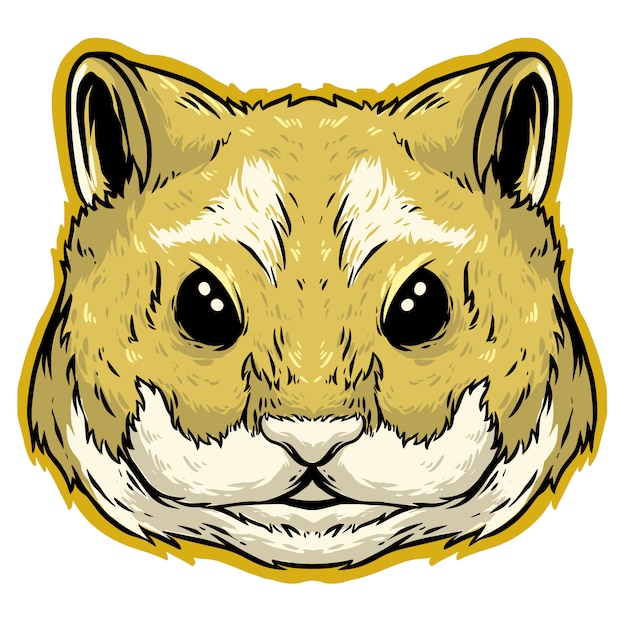 hamster hoofd logo ontwerp