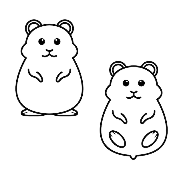 Hamster Line Art