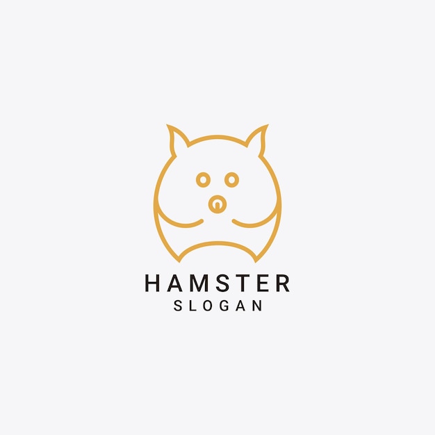 Hamster logo design icon vector