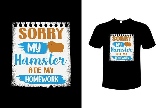 Hamster vector illustration tshirt design template