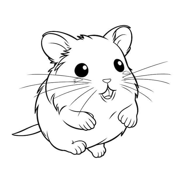 Vector hamster on a white background vector illustration of a hamster