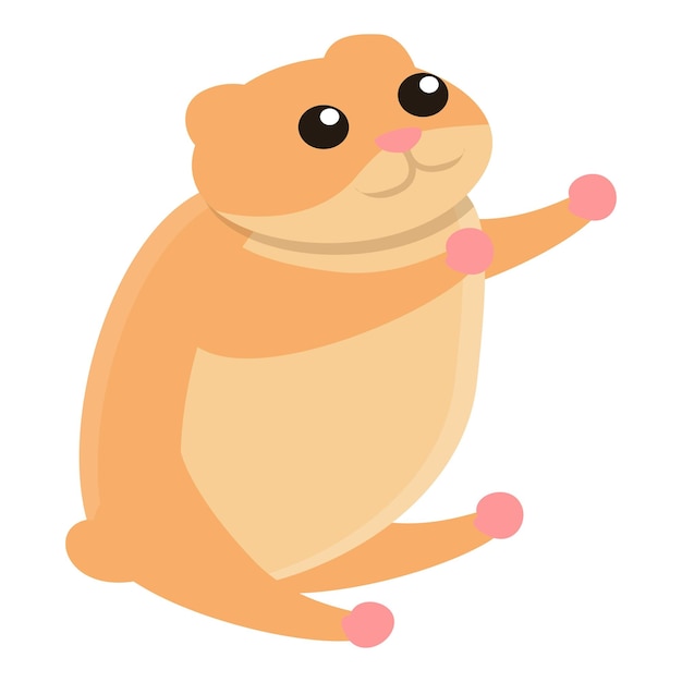 Hamster wil knuffel pictogram Cartoon van hamster wil knuffel vector pictogram voor webdesign geïsoleerd op een witte achtergrond