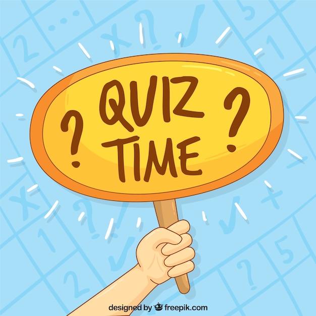 Vector hand background with questionnaire poster