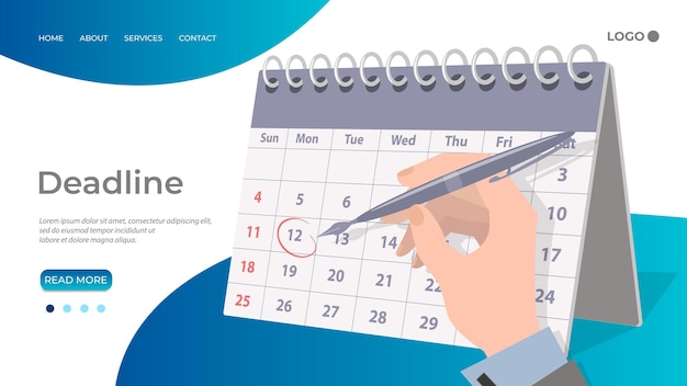 CalendarDeadline 및 작업 일정에 메모를 작성하는 사업가의 손