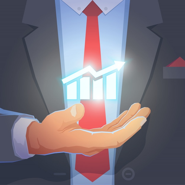 Vector hand of a businessman