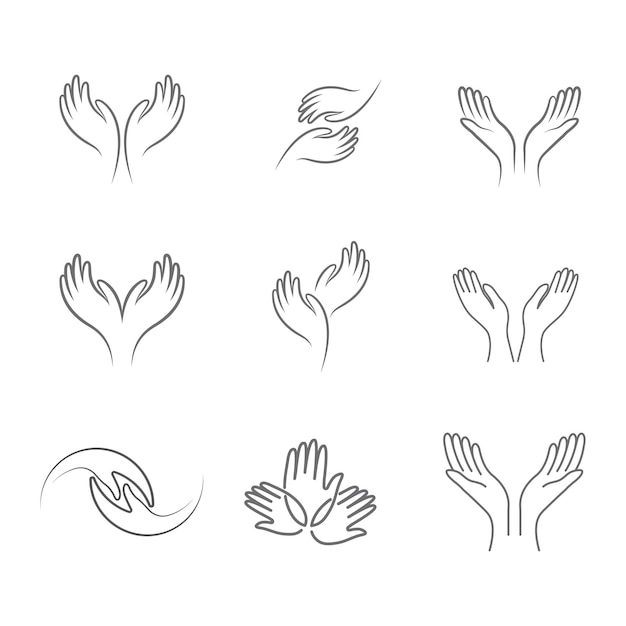 Hand Care icon Template vector illustration design