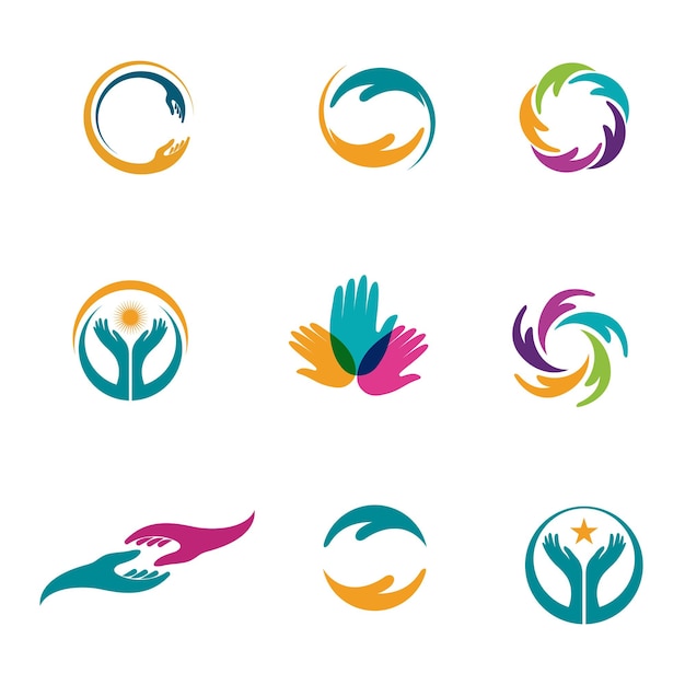 Vector hand care icon template vector illustration design