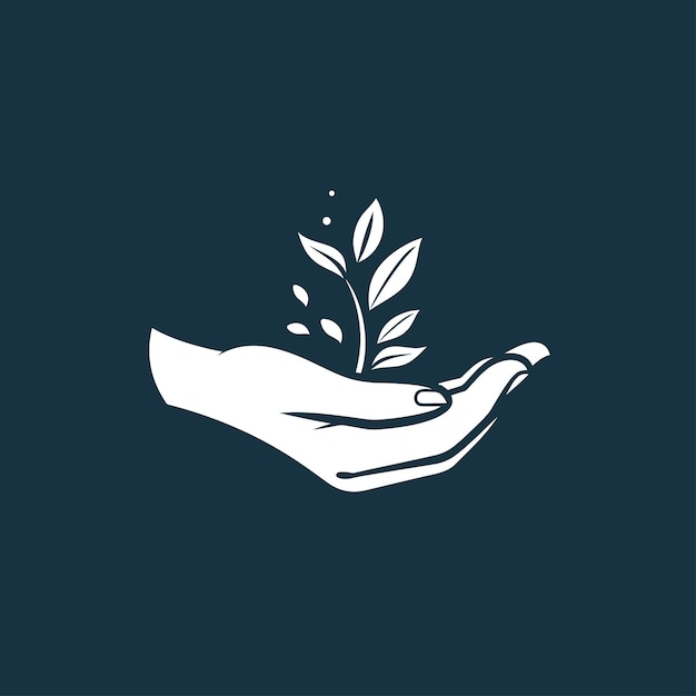 Vector hand_care_logo_design_template