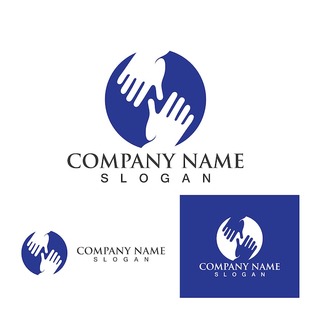 Vector hand care logo and symbol vector symbol