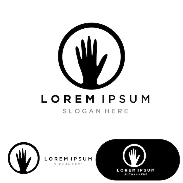 Hand care logo and symbol vector template eps10