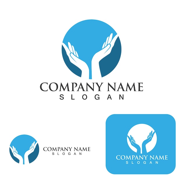 Hand care logo and symbol vector template eps10