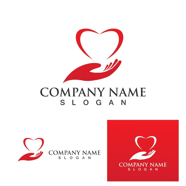 Hand care  logo vector image