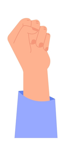 Vector hand clenched into a fist vector illustration