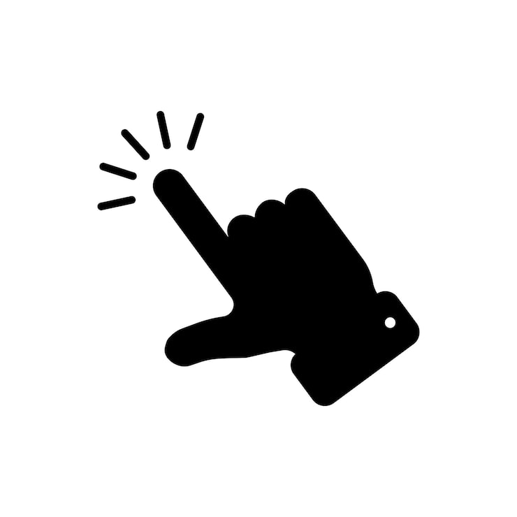 Vector hand click icon vector pointer icon vector hand cursor icon vector pointer click cursor arrow icon clicking with a computer mouse
