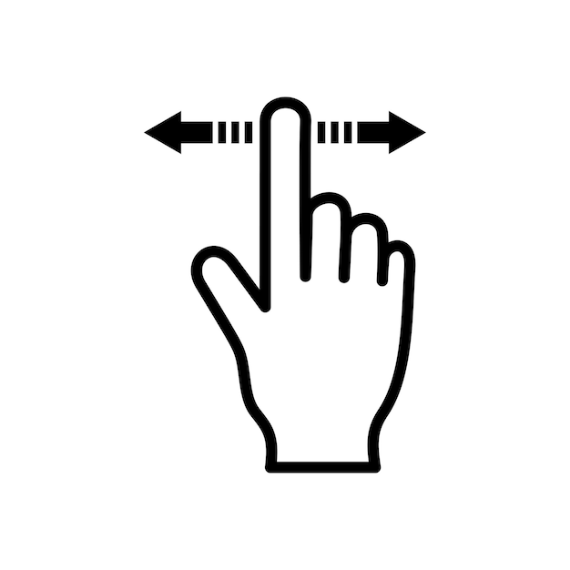 Vector hand click icon vector