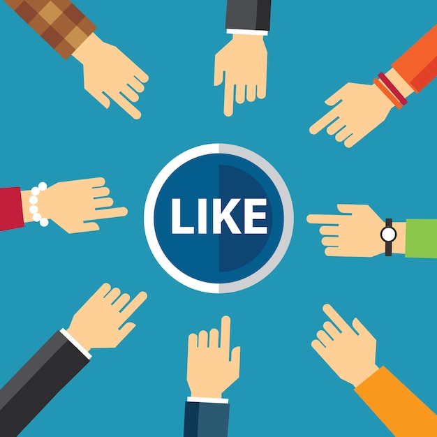 hand clike like button