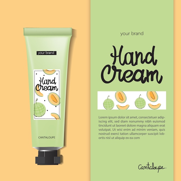 hand cream realistic banner ads