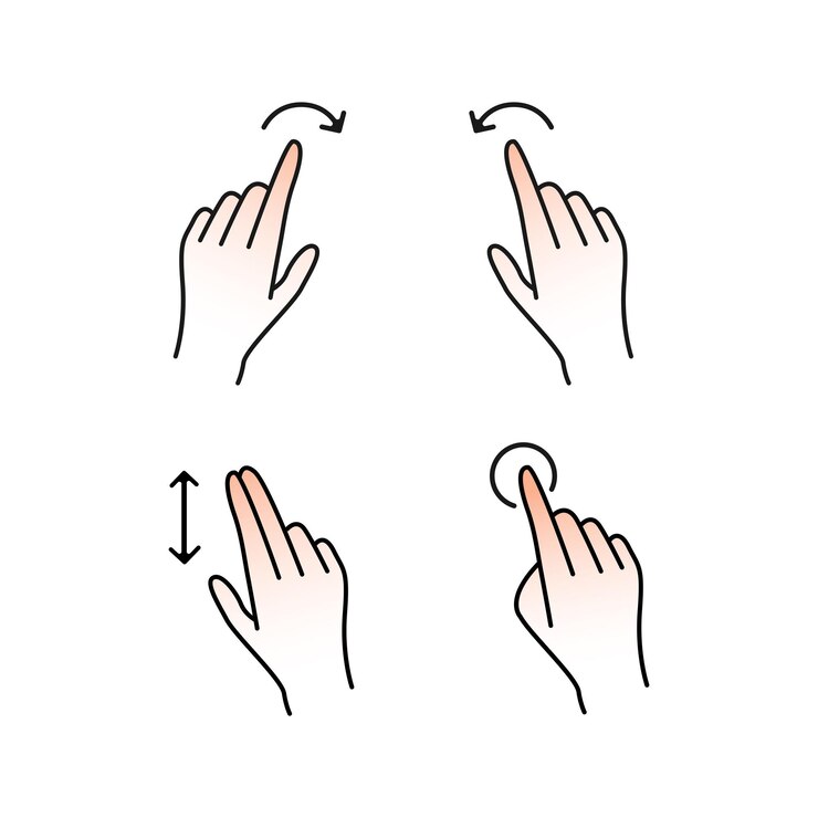 Vector hand and cursor background white