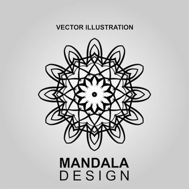 Vector hand-designed mandala design. suitable for coloring book and other image decoration needs